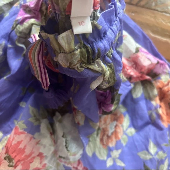 Zimmermann Girls Purple Floral Pattie Skirt with Ruffle Hem size 10 - Picture 6 of 13